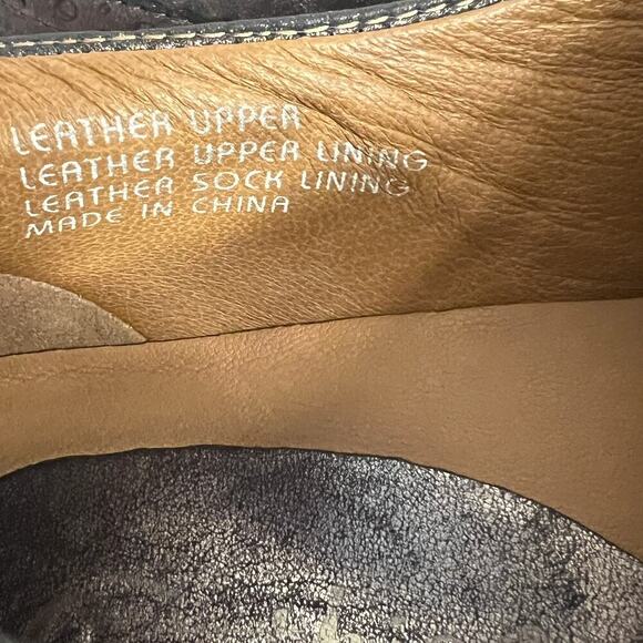 Earthies Santana Pewter Shoes Womens 8.5B Gray Leather Lace Up Wingtip Oxford - Picture 3 of 12